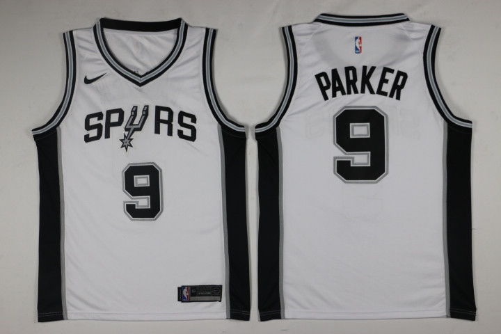 Men San Antonio Spurs 9 Parker White Game Nike NBA Jerseys